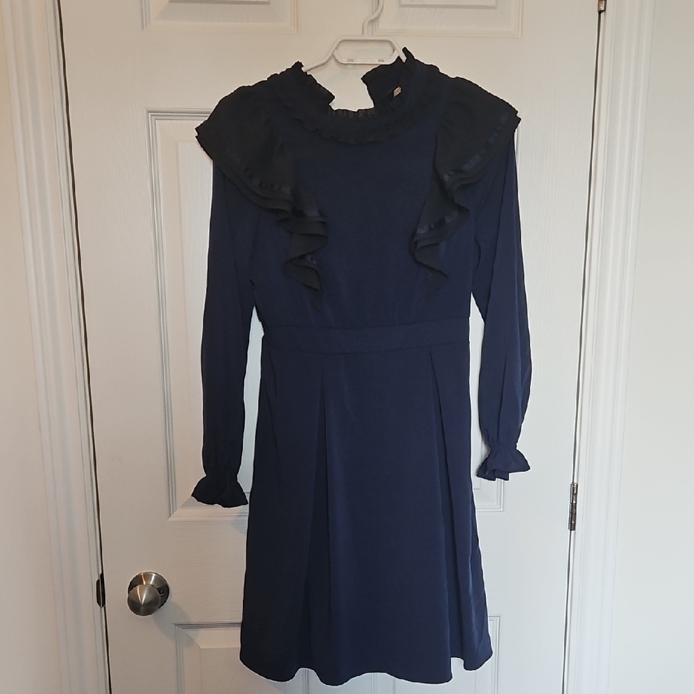 Axes Femme blue ruffle dress